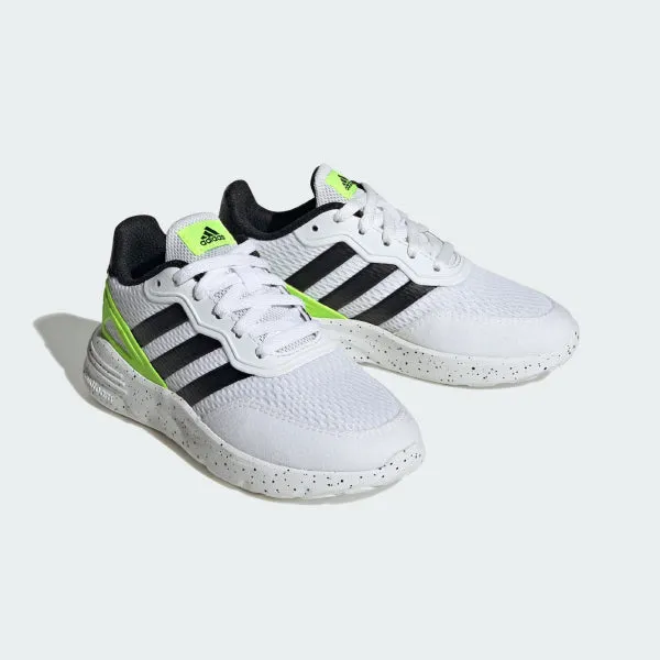 ADIDAS NEBZED LIFESTYLE LACE RUNNING SHOES - WHITE