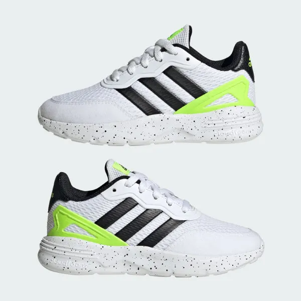 ADIDAS NEBZED LIFESTYLE LACE RUNNING SHOES - WHITE