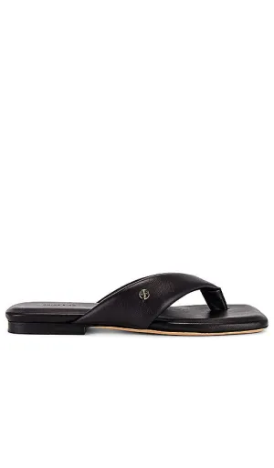 ANINE BING Viola Flat Sandals in Black