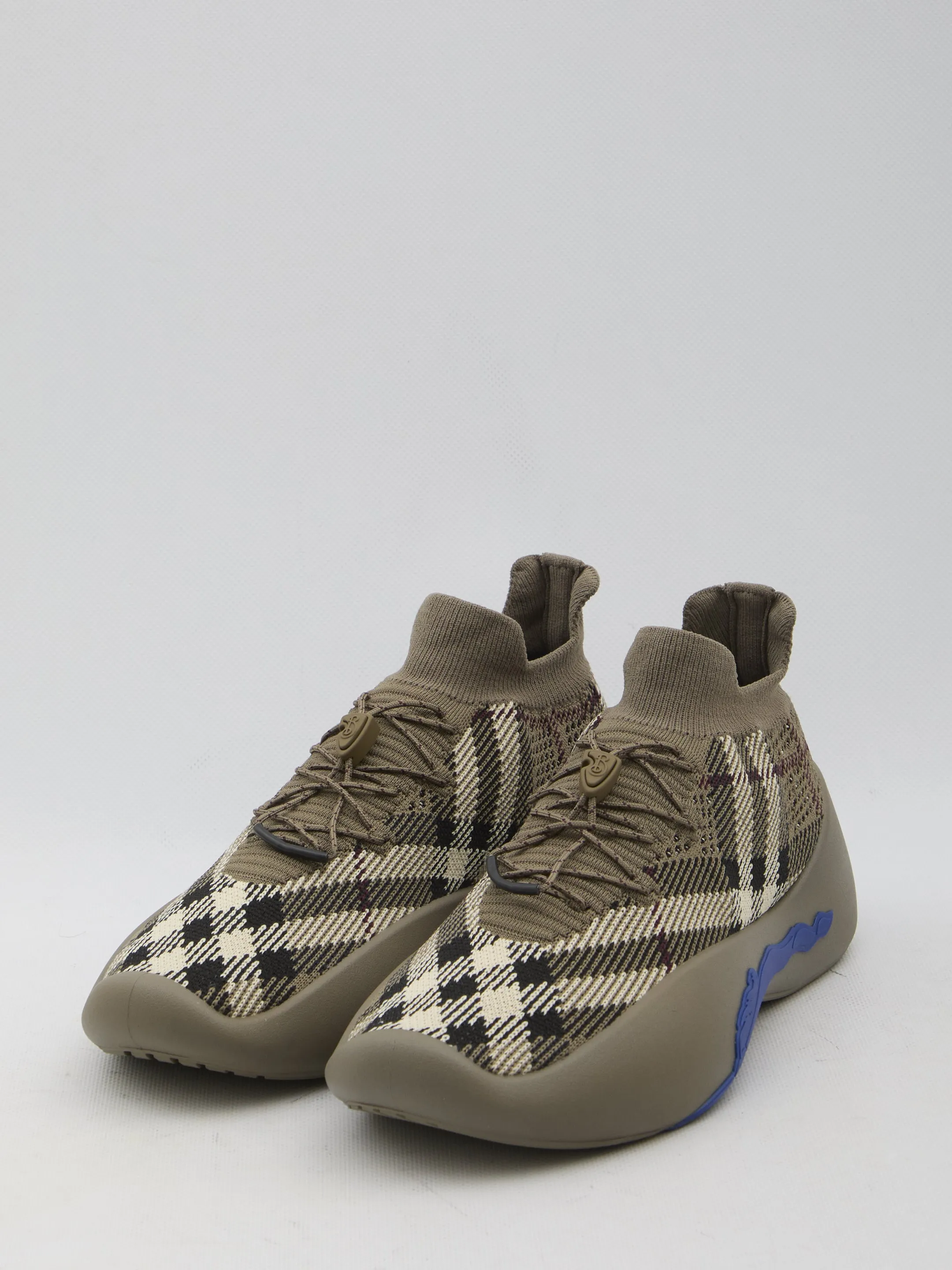 Burberry Check Knit Neptune Sneakers