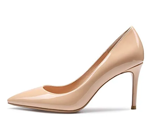 Castamere High Heels Womens Pointed Toe Slip-on Pumps 8.5CM Heels Patent