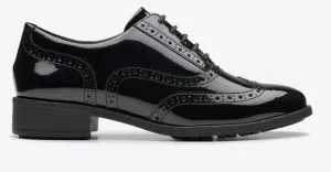 Clarks Womens Shoe Havisham Oak Black Patent