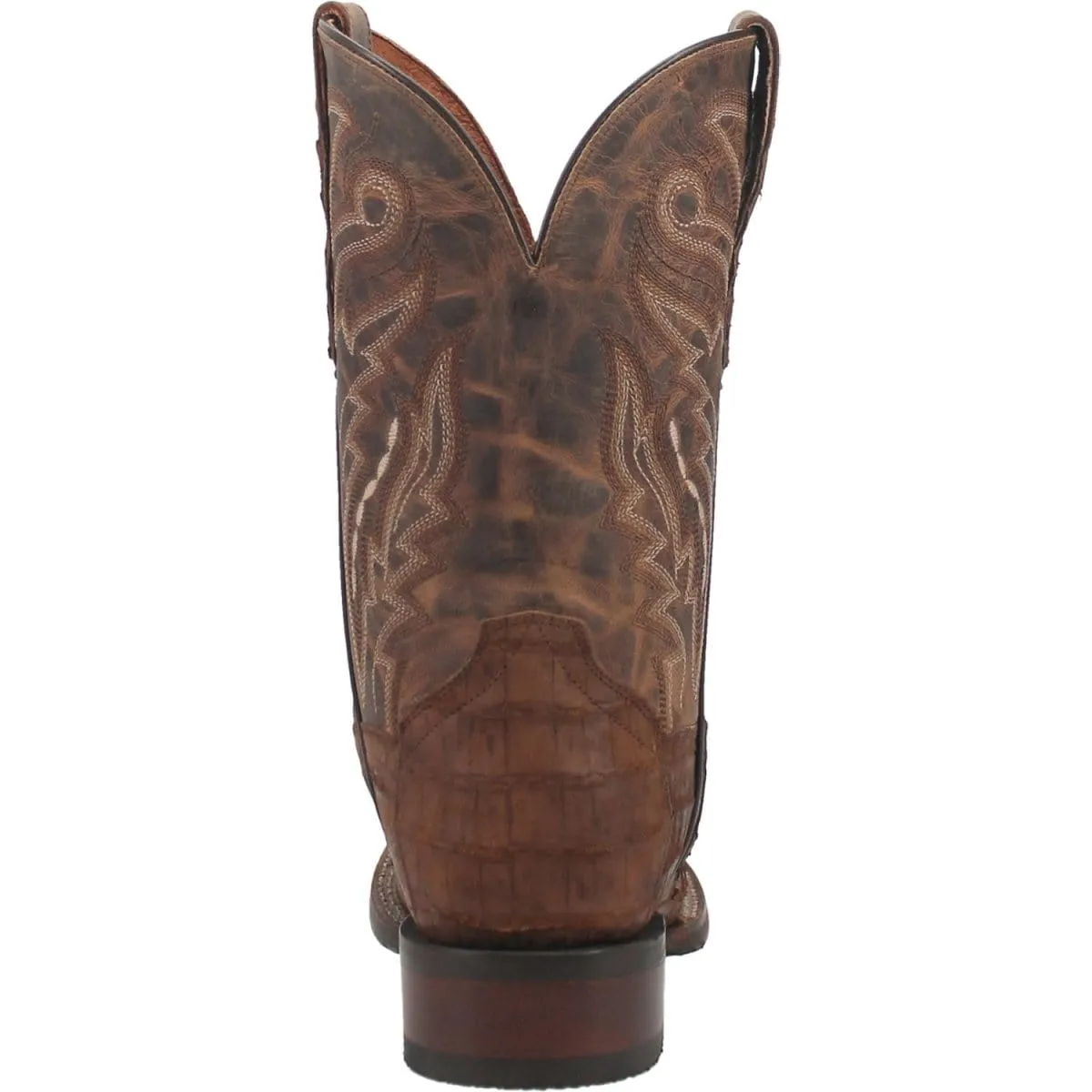 Dan Post Men's Mickey Genuine Caiman Belly Square Toe Boots - Tan
