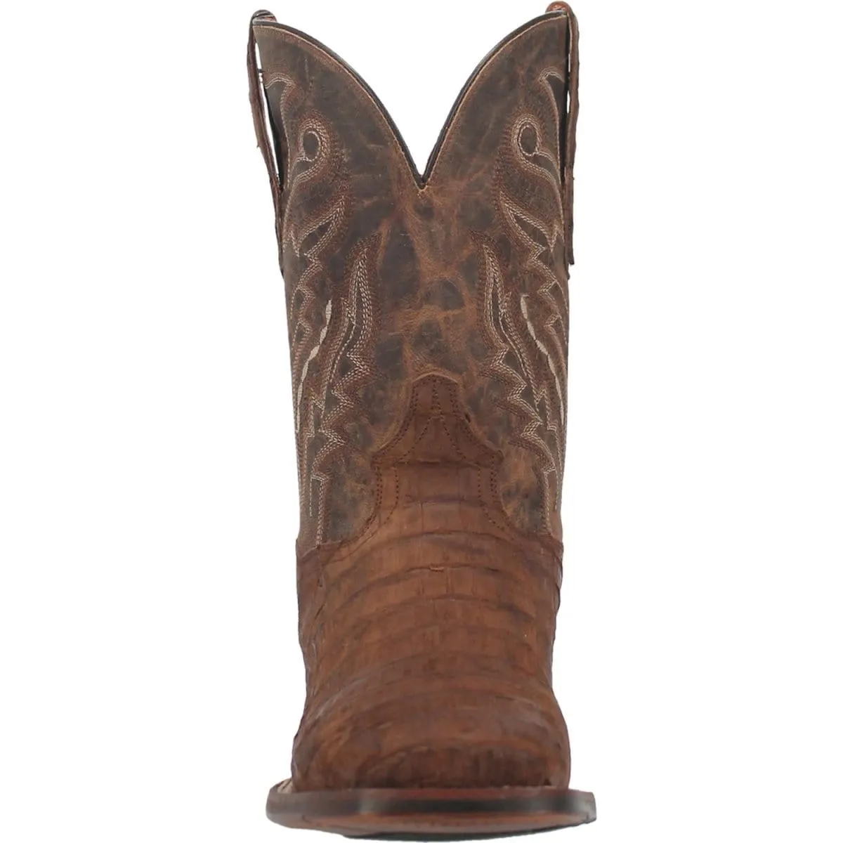 Dan Post Men's Mickey Genuine Caiman Belly Square Toe Boots - Tan