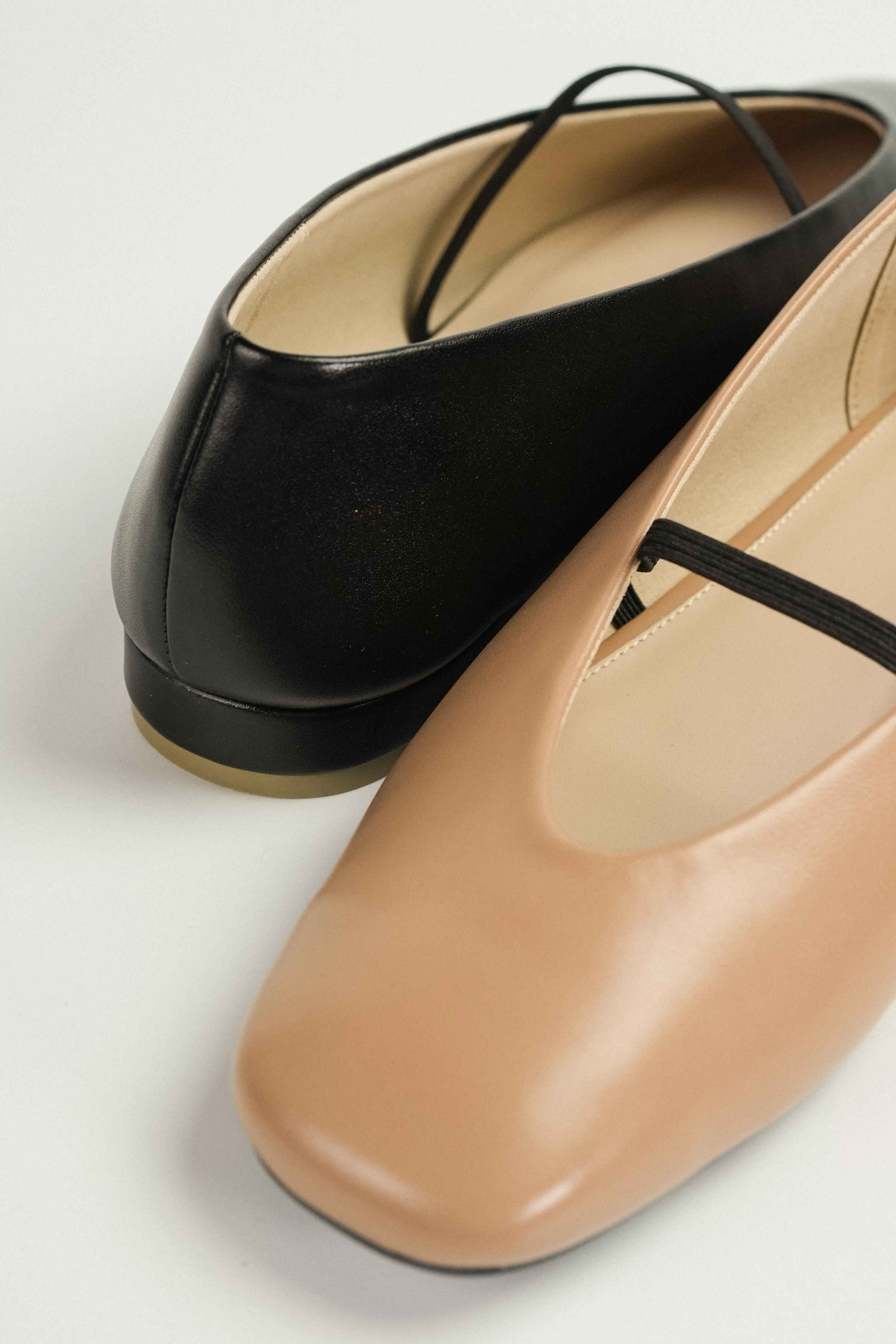 Debi Square Toe Flat Loafers (Nude)