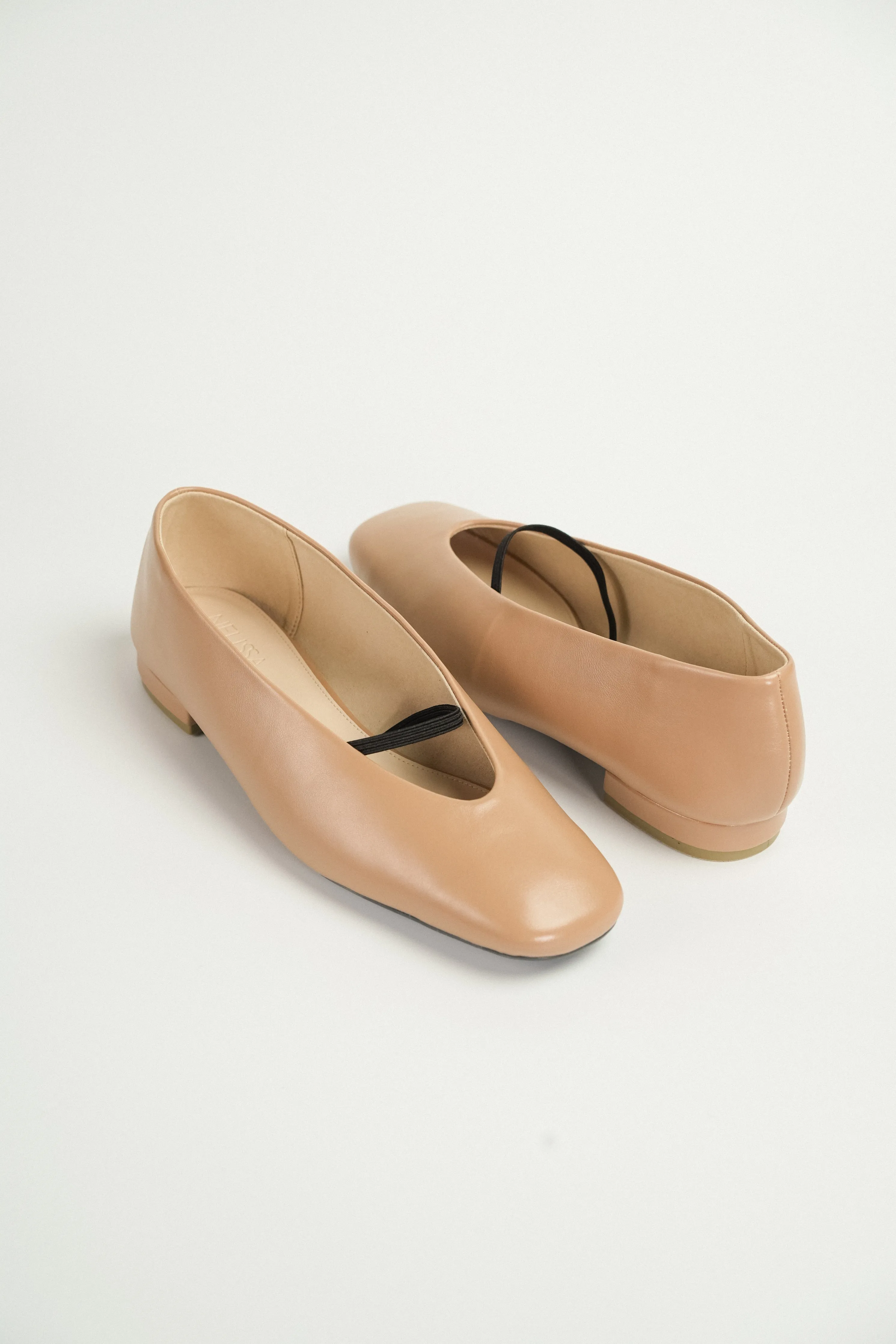 Debi Square Toe Flat Loafers (Nude)