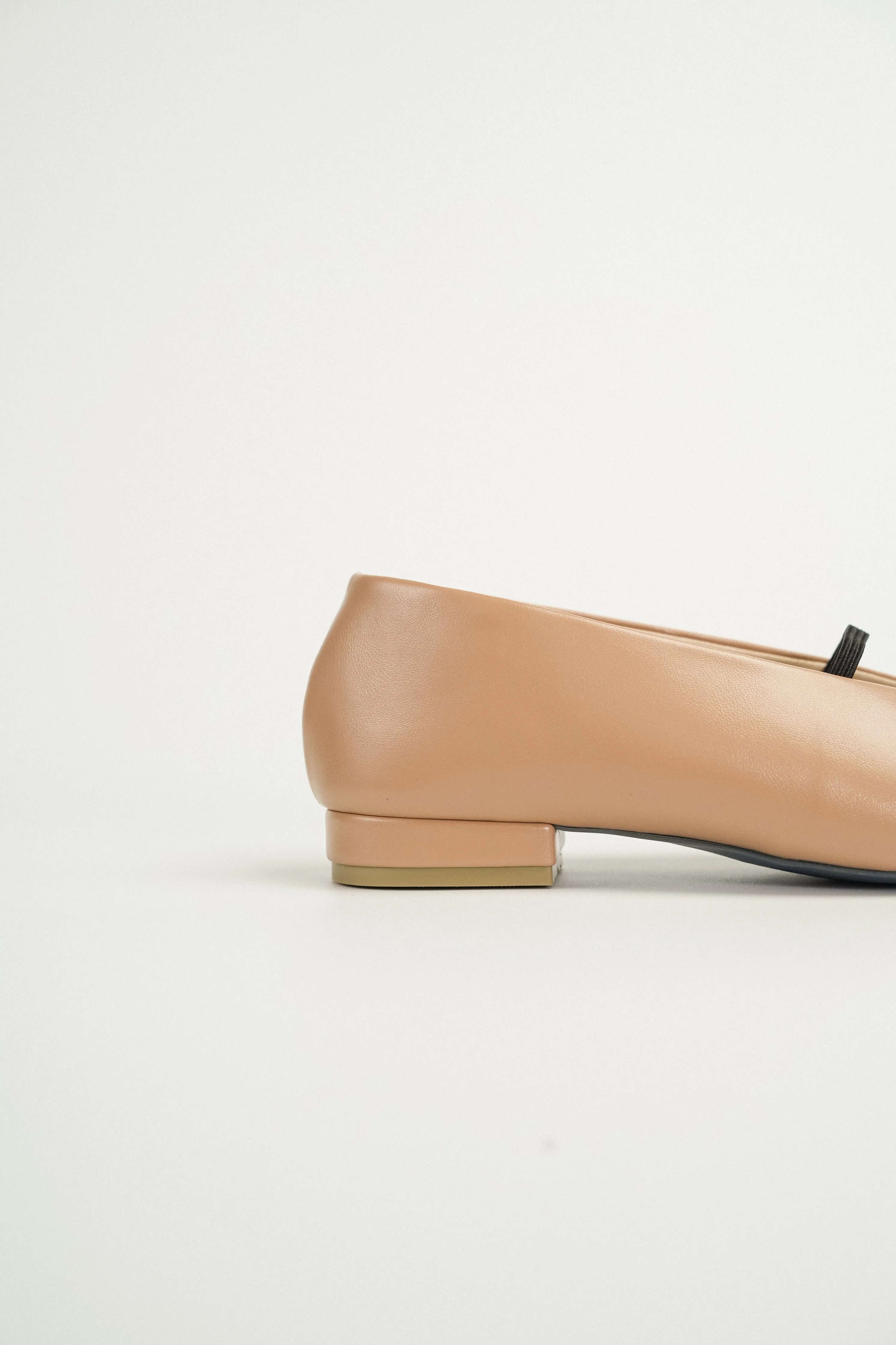 Debi Square Toe Flat Loafers (Nude)
