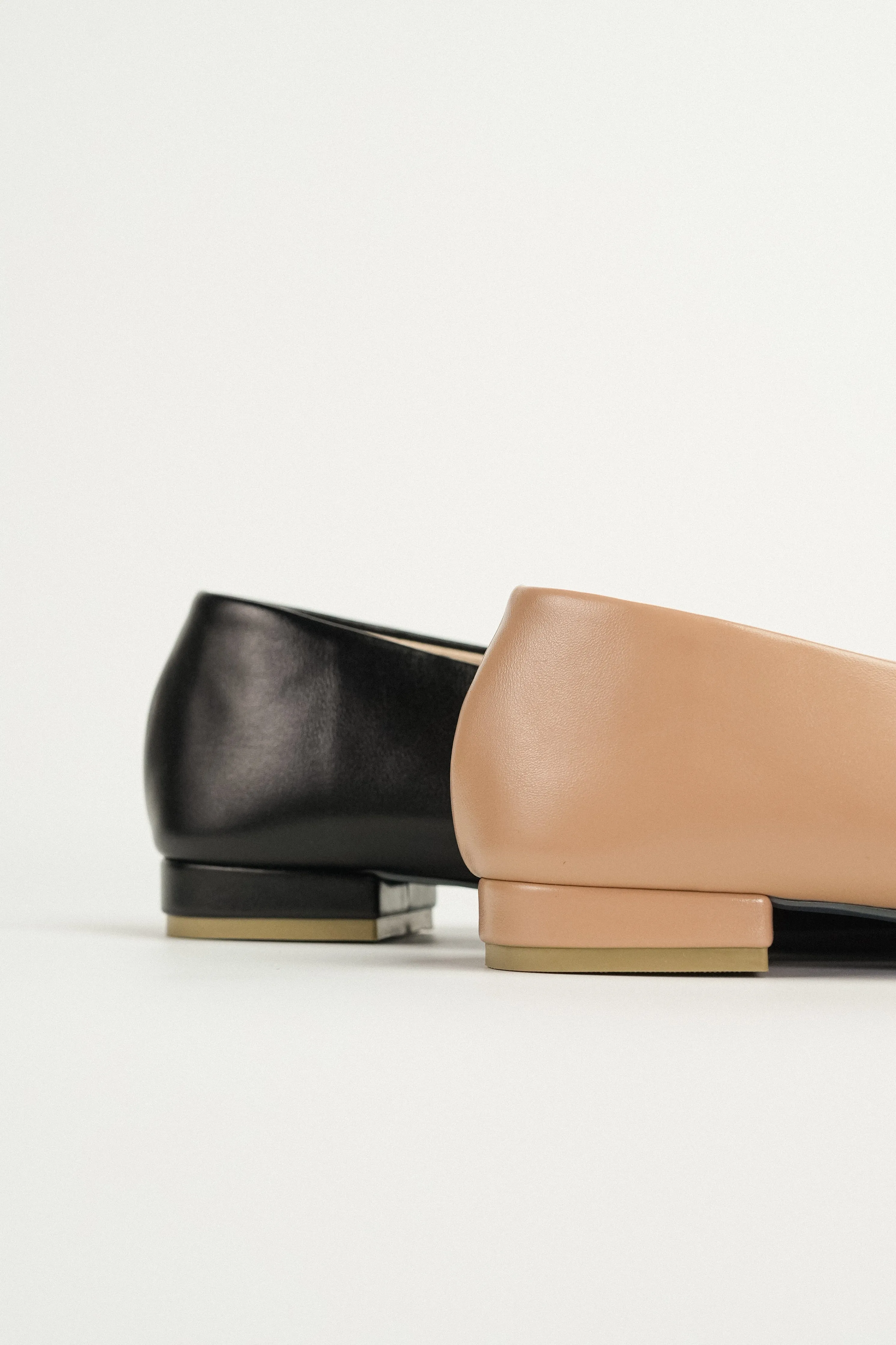 Debi Square Toe Flat Loafers (Nude)