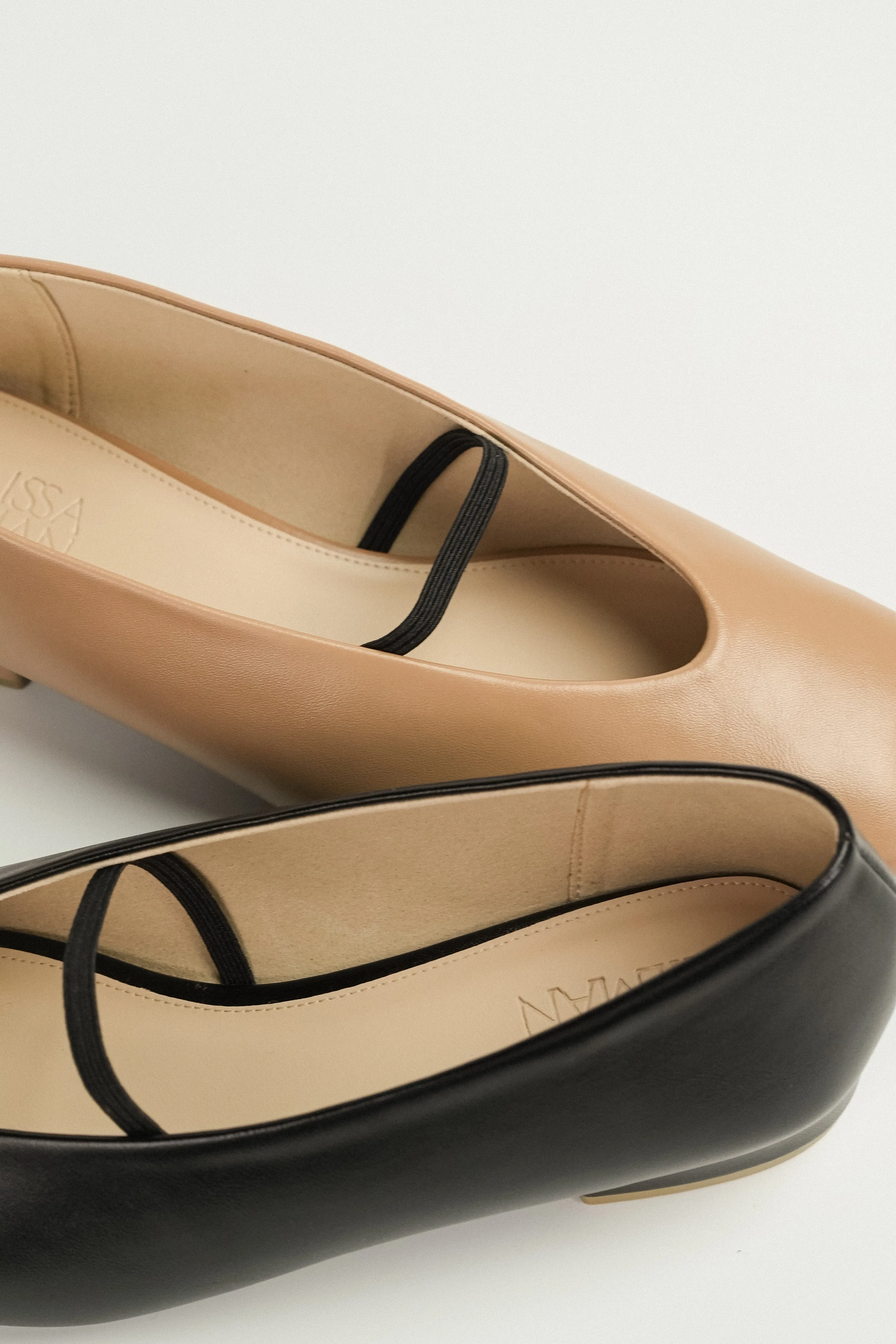 Debi Square Toe Flat Loafers (Nude)