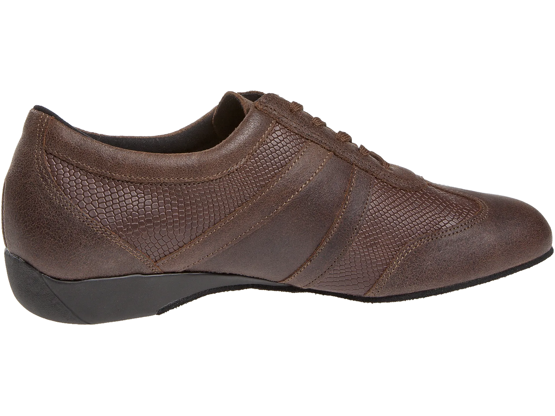 Diamant-Mens: Beckham: Distressed Brown Leather | .5" Wedge | WIDE | Suede Sole