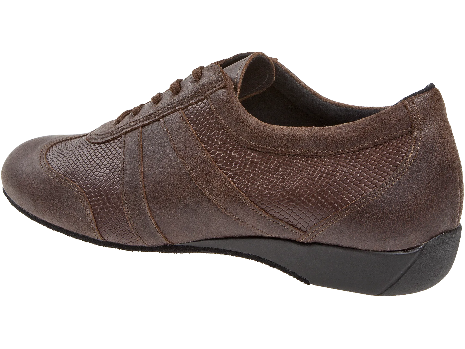 Diamant-Mens: Beckham: Distressed Brown Leather | .5" Wedge | WIDE | Suede Sole