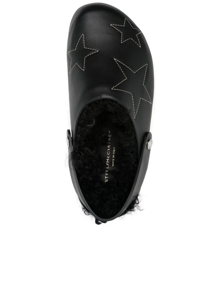 Faux Leather Star Motif Sandals