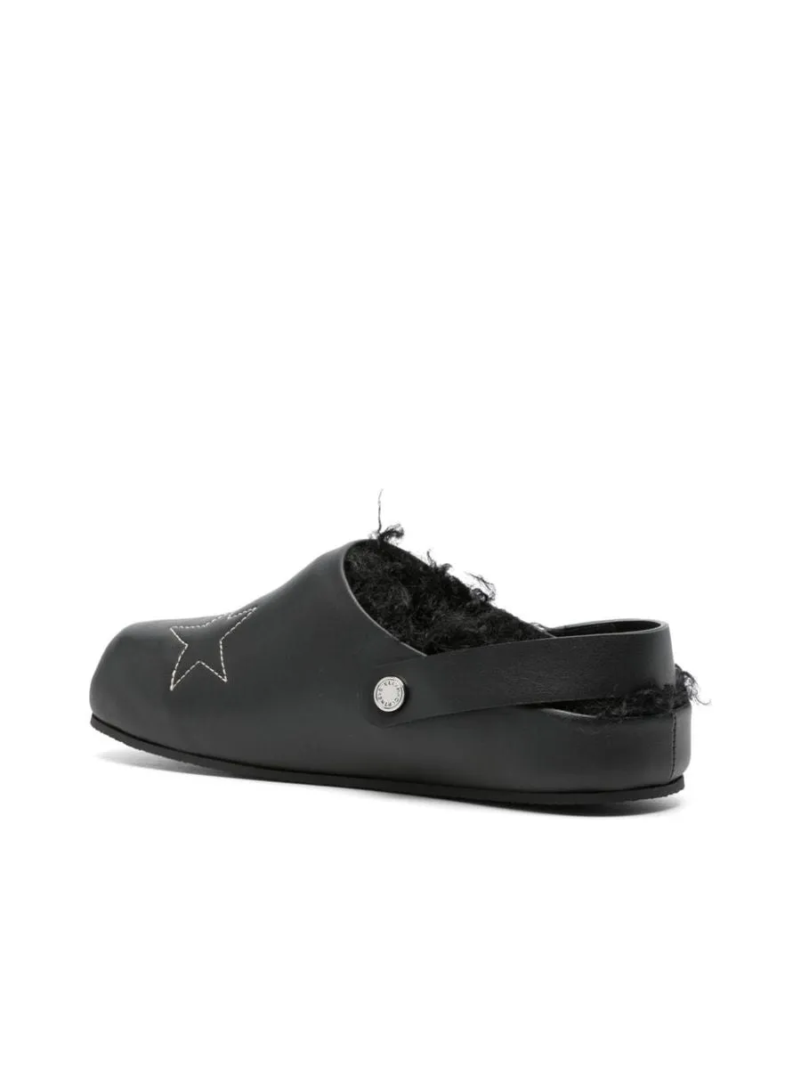 Faux Leather Star Motif Sandals