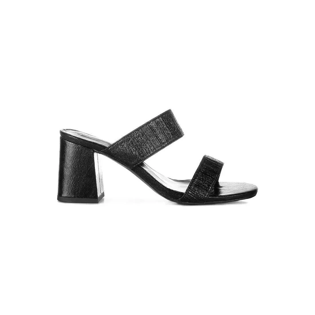 Giblet Metallic Slip On Block Heels