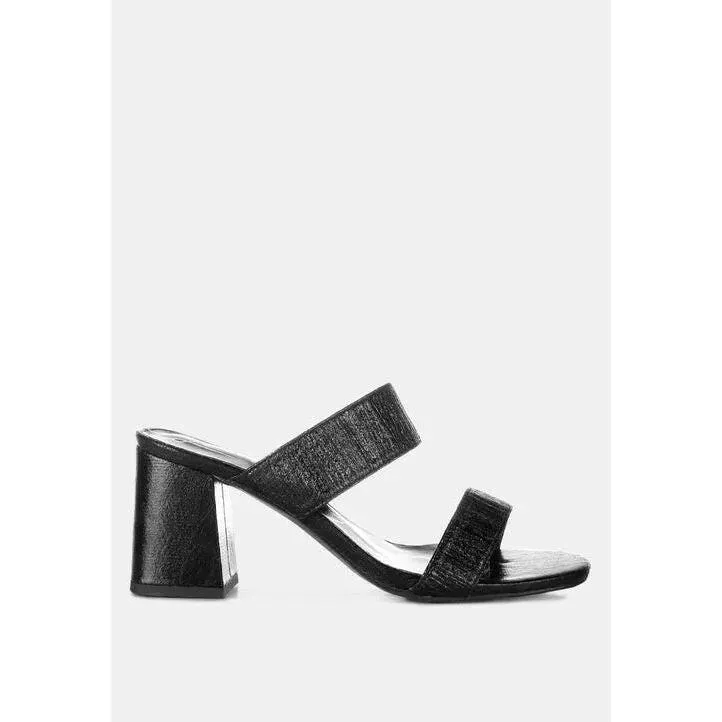 Giblet Metallic Slip On Block Heels