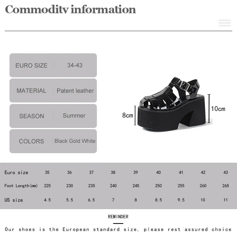 Joskaa 2024 New Chunky Sandals Strap Gladiator