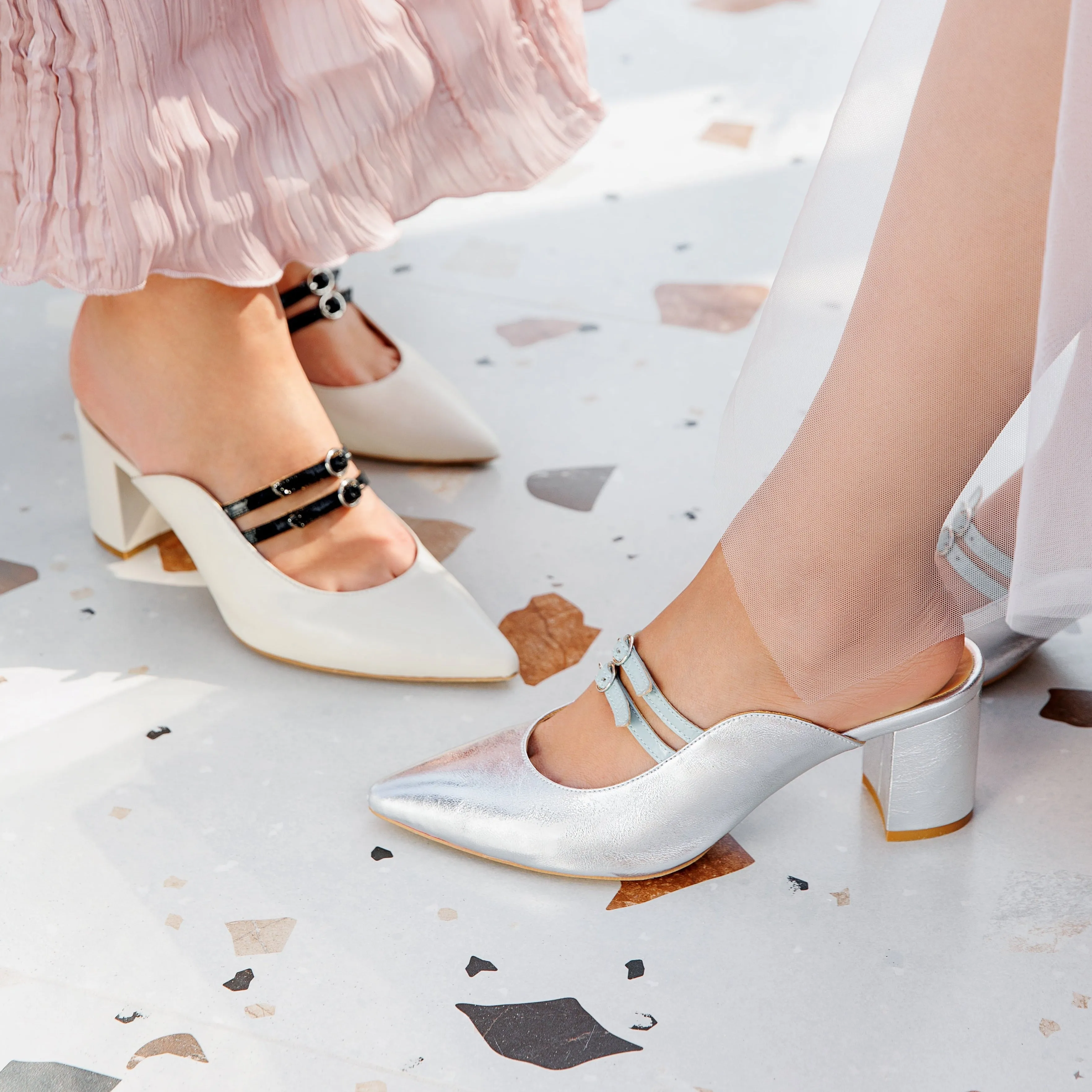 Lora cream heel
