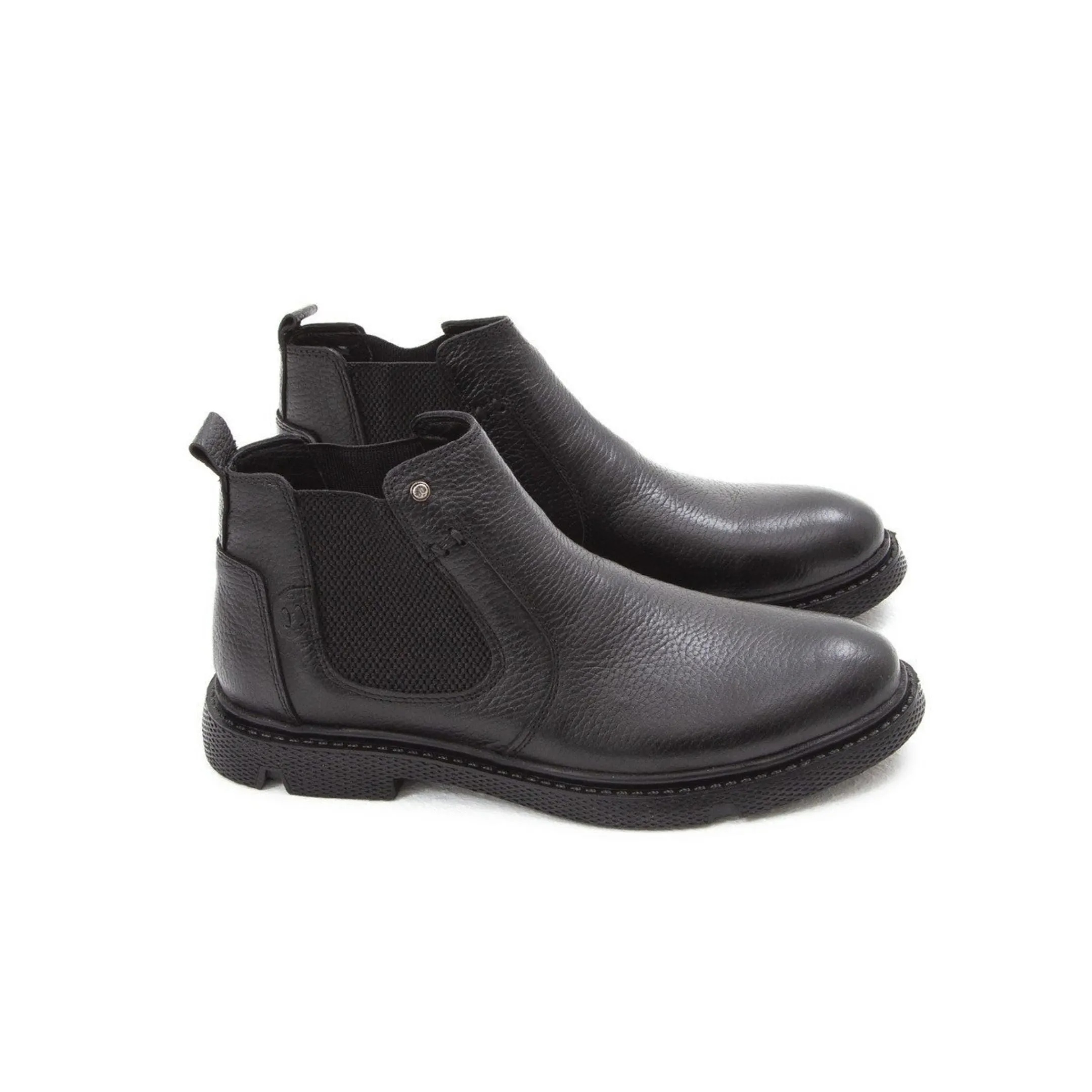 Madasat Black Leather Classic Boot - 555 |