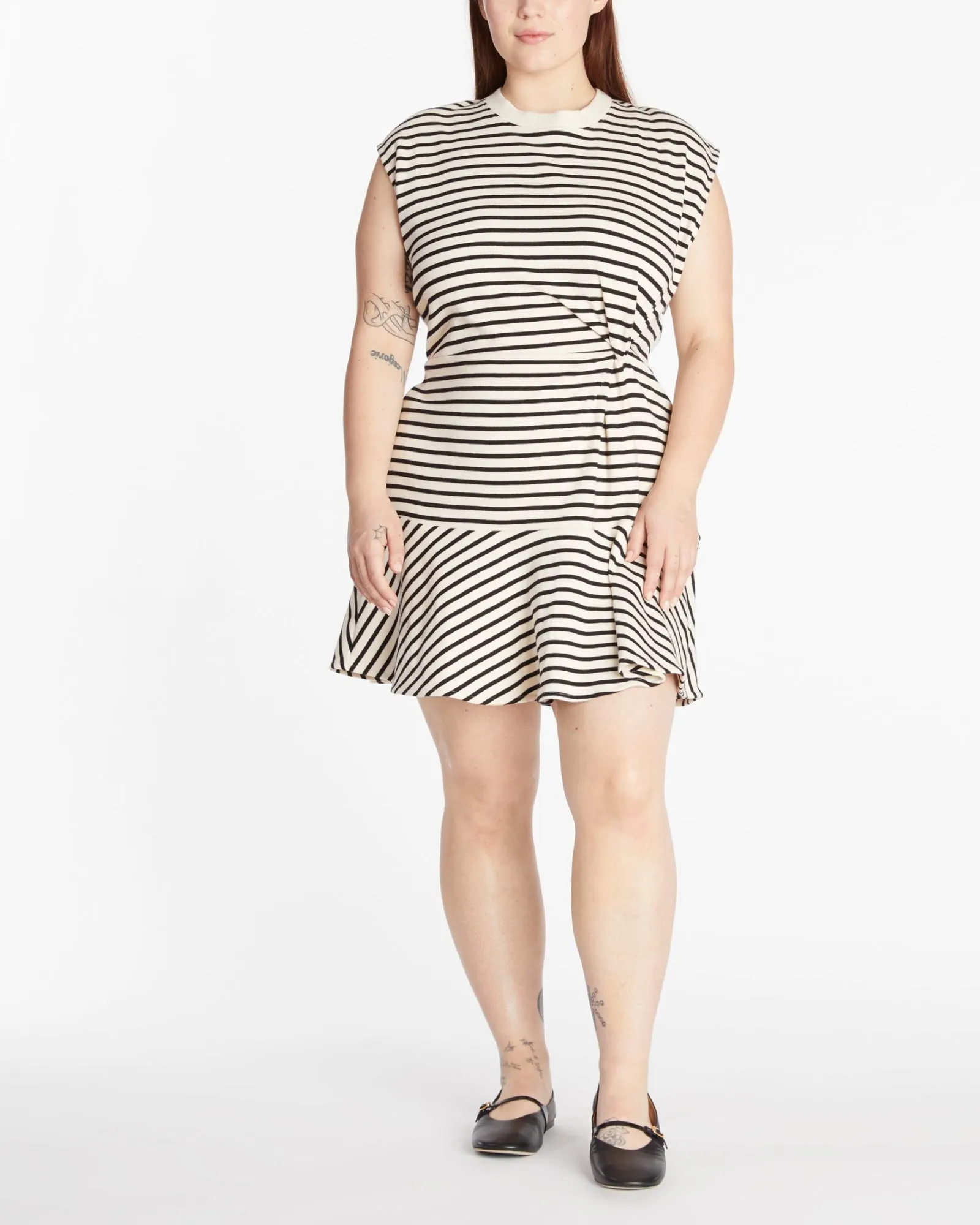 Maeve Dress | Cream/Black
