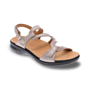 Miami Emerald Backstrap Sandal WIDE - Champagne LAST ONE SIZE 37