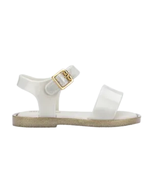 Mini Melissa Mar Glitter Sandal - Baby & Toddler - White