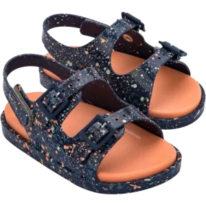 Mini Melissa Wide Sandal II BB- Youth & Kids - Blue/Orange