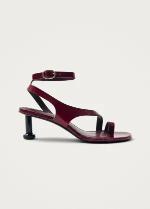 Miquela Onix Burgundy Leather Sandals