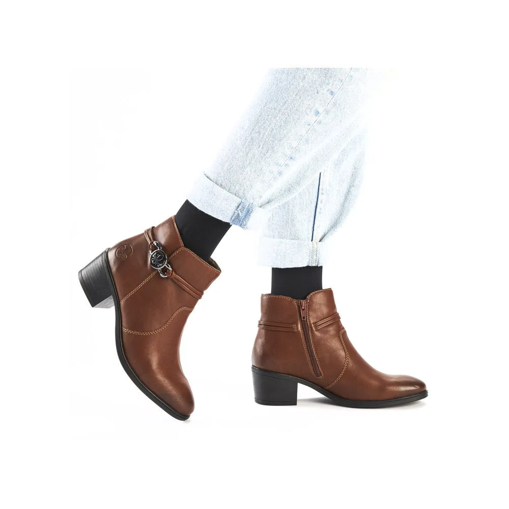 Rieker Ladies Boot 73970 Classic ankle boot with zip NUT 73970-22