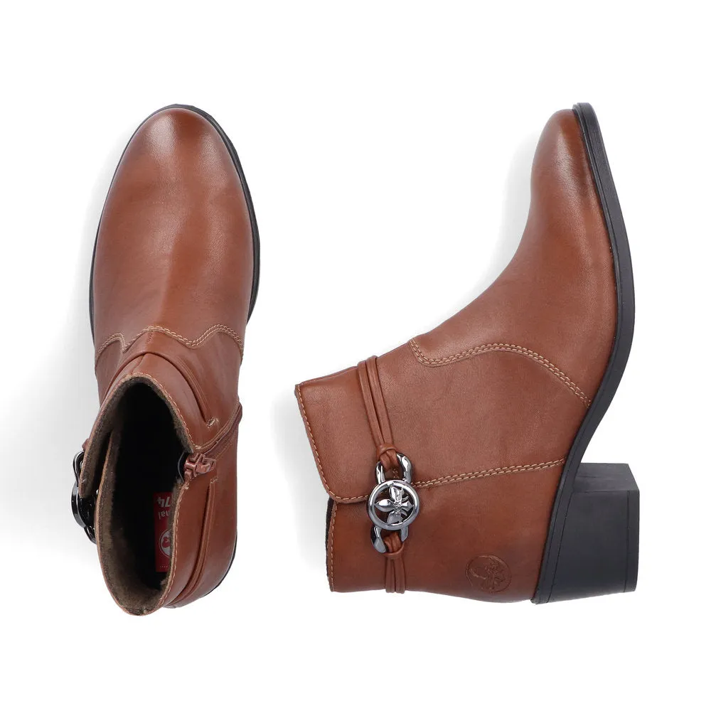 Rieker Ladies Boot 73970 Classic ankle boot with zip NUT 73970-22