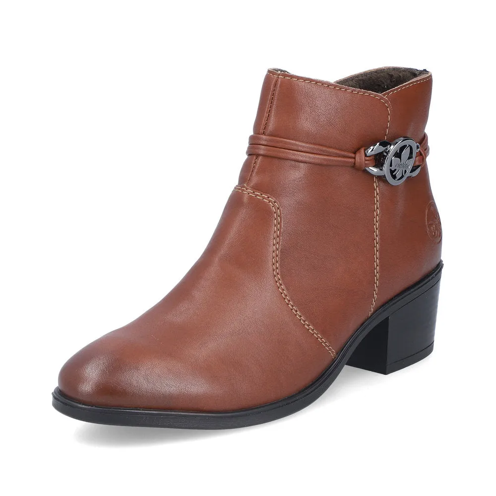 Rieker Ladies Boot 73970 Classic ankle boot with zip NUT 73970-22