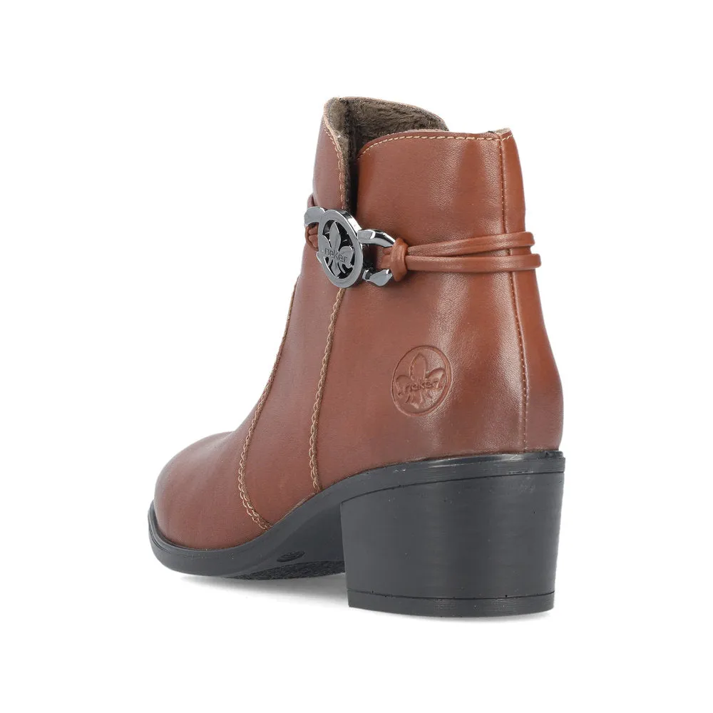 Rieker Ladies Boot 73970 Classic ankle boot with zip NUT 73970-22