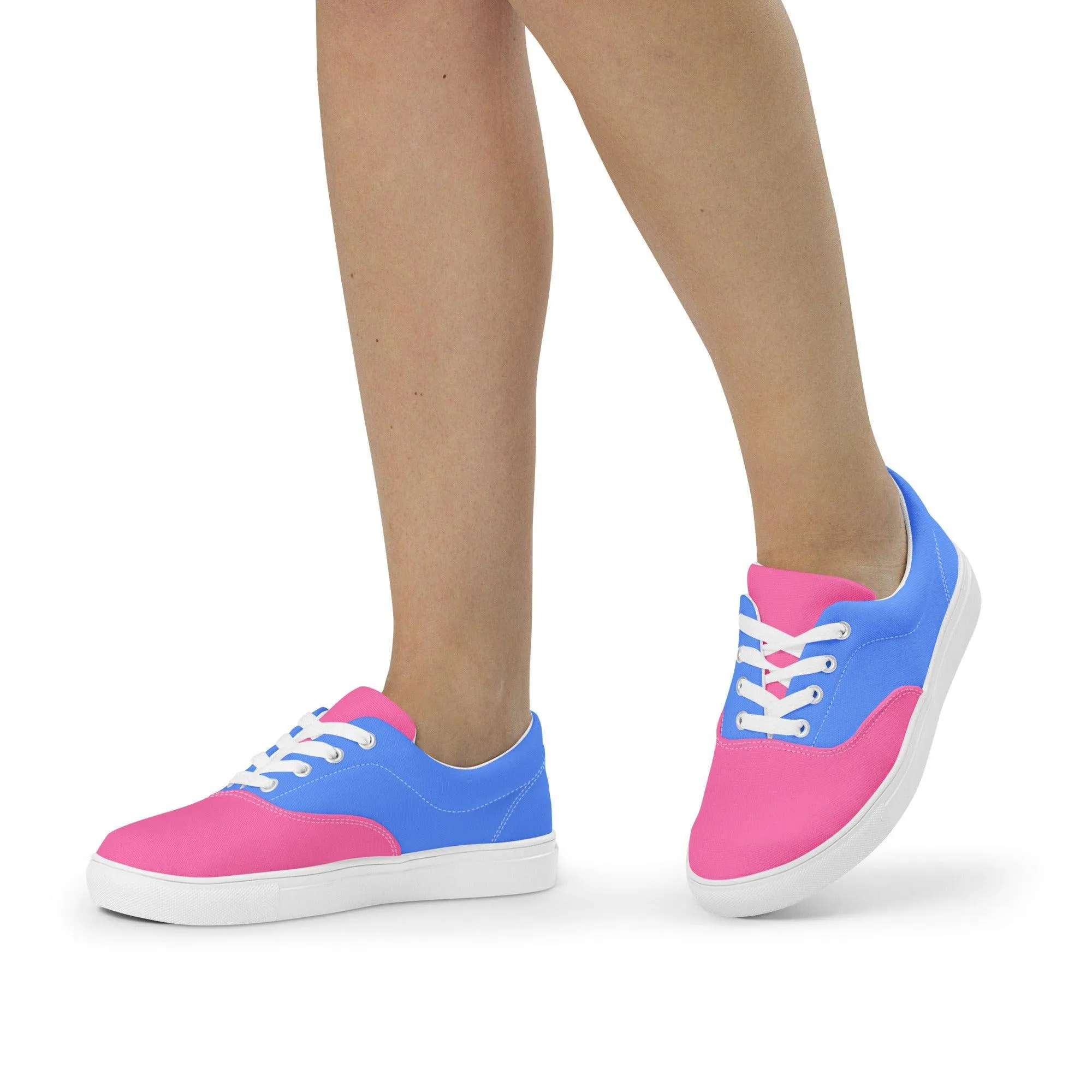 Sechia Color Block Lace Up Canvas Sneakers