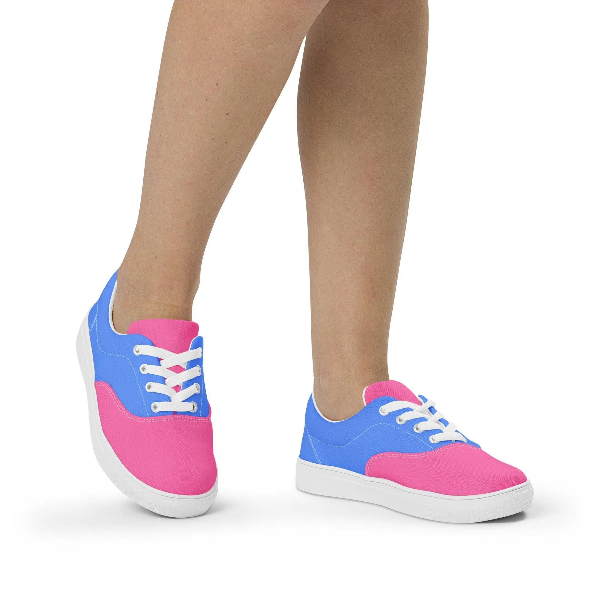 Sechia Color Block Lace Up Canvas Sneakers