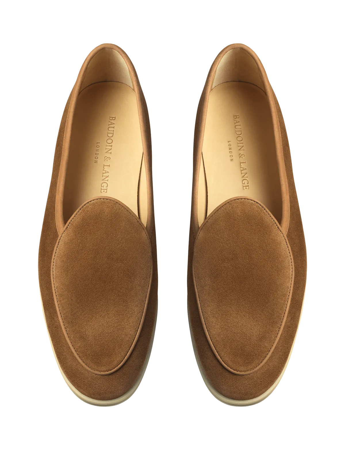 Stride Loafers in Earth Glove Suede Natural Sole