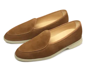 Stride Loafers in Earth Glove Suede Natural Sole