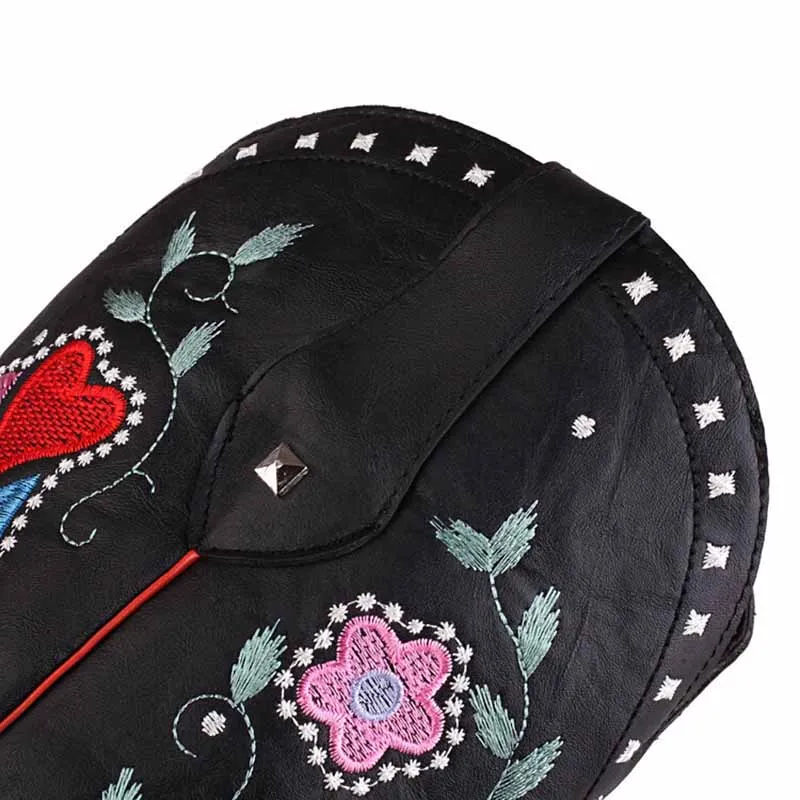 Women Cowboy Boots Block Low Heel Chelsea Knee High Boots Retro Floral Bootie